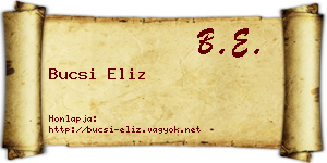 Bucsi Eliz névjegykártya